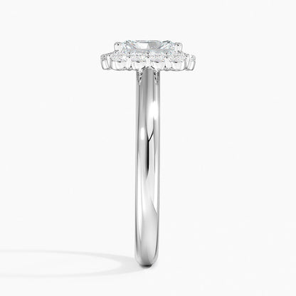 1.25 Karat Radiant Halo Tasarım Tektaş Laboratuvar Pırlanta Yüzük 18K -Illumina - Bold Diamonds