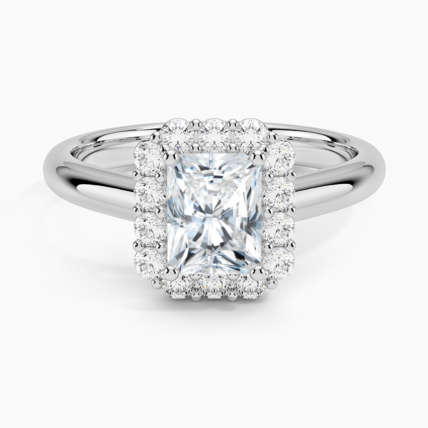 1.25 Karat Radiant Halo Tasarım Tektaş Laboratuvar Pırlanta Yüzük 18K -Illumina - Bold Diamonds