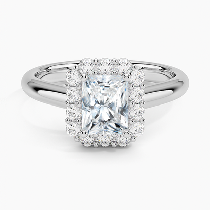 1.25 Karat Radiant Halo Tasarım Tektaş Laboratuvar Pırlanta Yüzük 18K -Illumina - Bold Diamonds