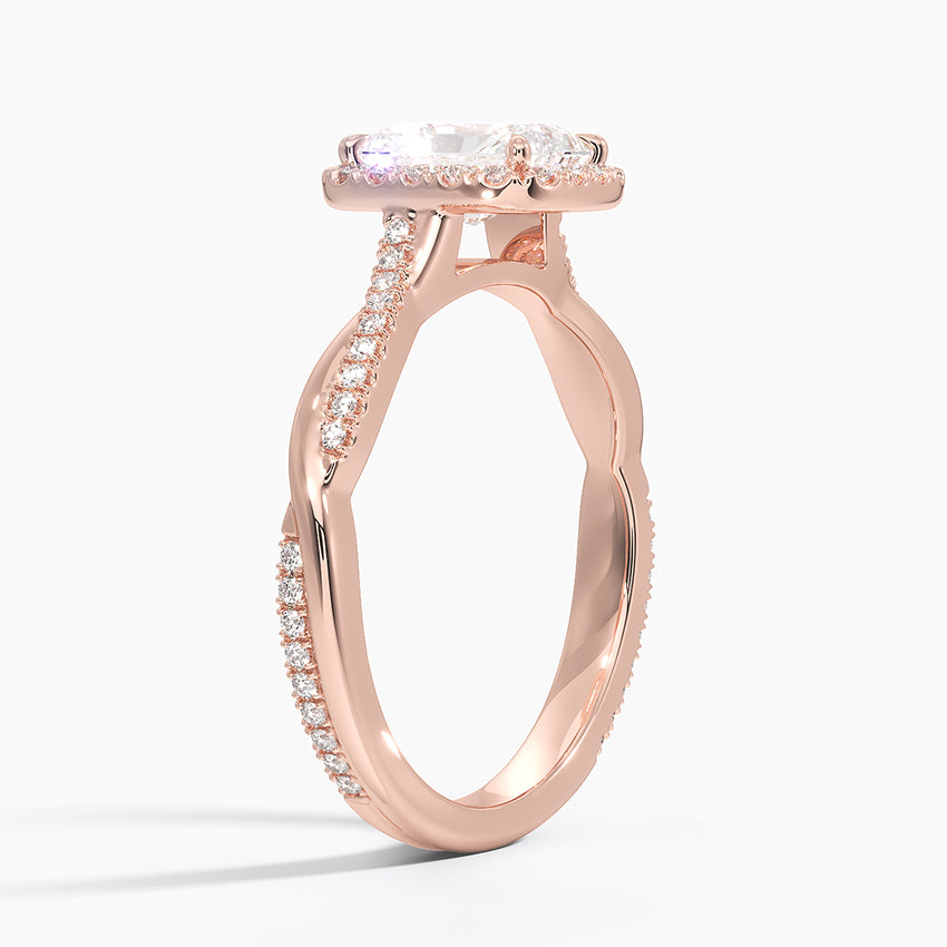 1.25 Karat Radiant Halo Tasarım Tektaş Laboratuvar Pırlanta Yüzük 18K -Magnara - Bold Diamonds