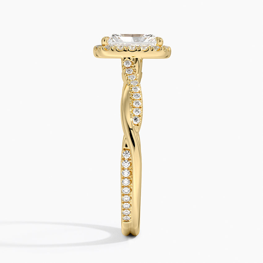 1.25 Karat Radiant Halo Tasarım Tektaş Laboratuvar Pırlanta Yüzük 18K -Magnara - Bold Diamonds