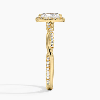 1.25 Karat Radiant Halo Tasarım Tektaş Laboratuvar Pırlanta Yüzük 18K -Magnara - Bold Diamonds