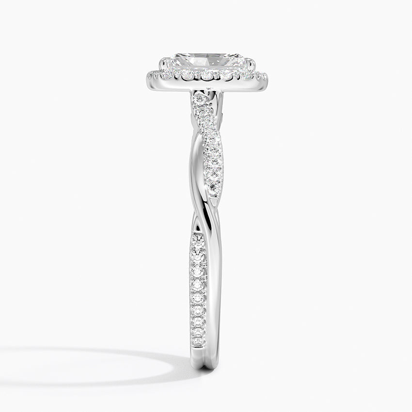 1.25 Karat Radiant Halo Tasarım Tektaş Laboratuvar Pırlanta Yüzük 18K -Magnara - Bold Diamonds