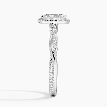 1.25 Karat Radiant Halo Tasarım Tektaş Laboratuvar Pırlanta Yüzük 18K -Magnara - Bold Diamonds