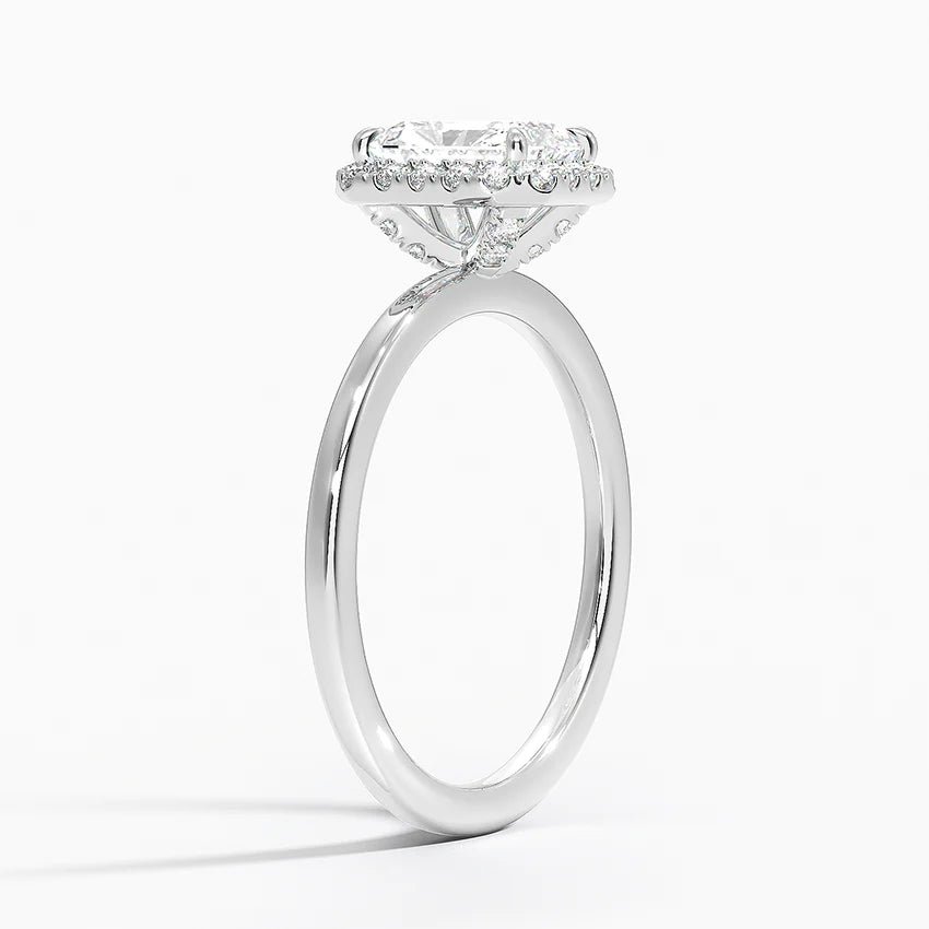 1.25 Karat Radiant Halo Tasarım Tektaş Laboratuvar Pırlanta Yüzük 18K -Ophelia - Bold Diamonds