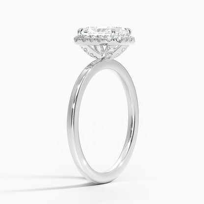 1.25 Karat Radiant Halo Tasarım Tektaş Laboratuvar Pırlanta Yüzük 18K -Ophelia - Bold Diamonds