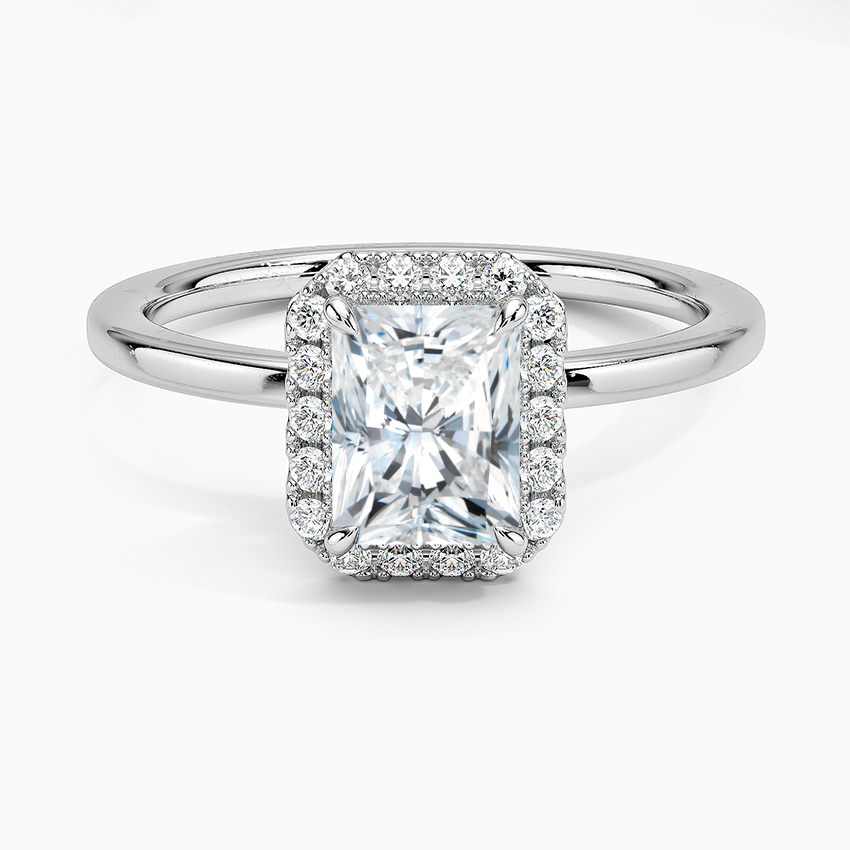 1.25 Karat Radiant Halo Tasarım Tektaş Laboratuvar Pırlanta Yüzük 18K -Ophelia - Bold Diamonds