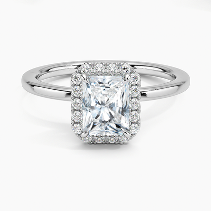 1.25 Karat Radiant Halo Tasarım Tektaş Laboratuvar Pırlanta Yüzük 18K -Ophelia - Bold Diamonds