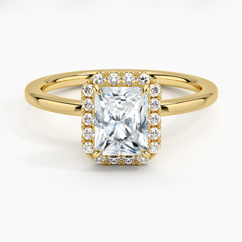 1.25 Karat Radiant Halo Tasarım Tektaş Laboratuvar Pırlanta Yüzük 18K -Ophelia - Bold Diamonds