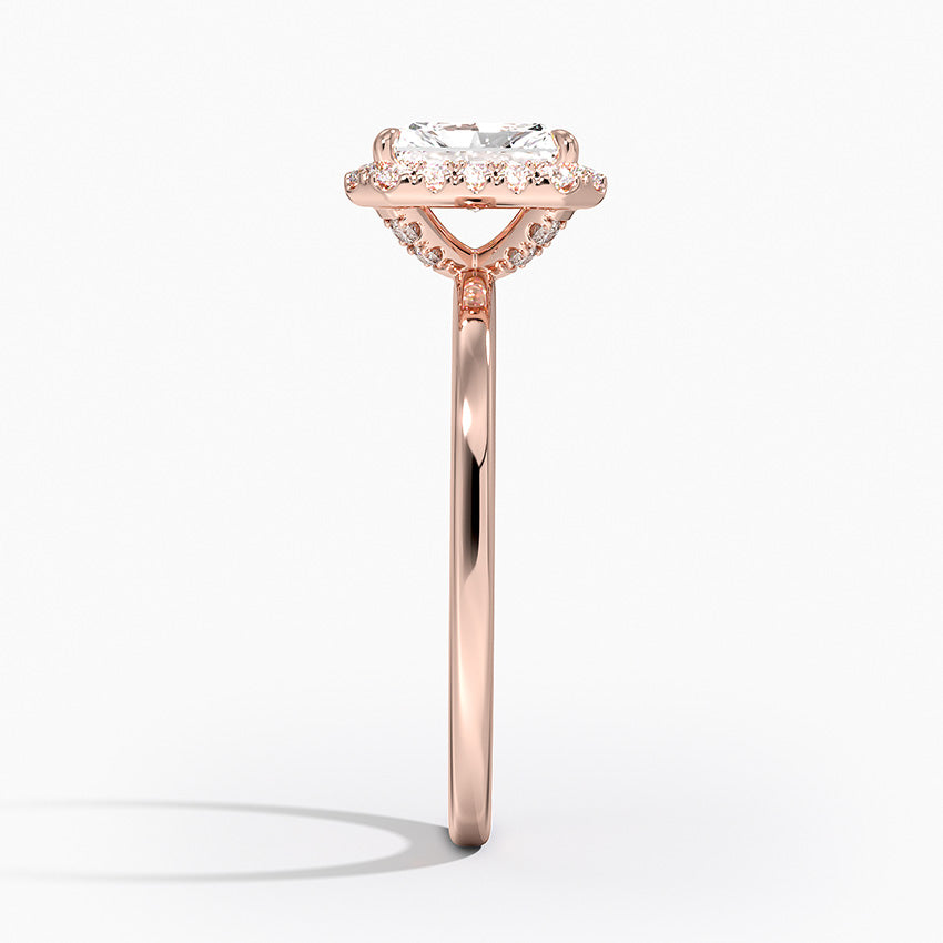 1.25 Karat Radiant Halo Tasarım Tektaş Laboratuvar Pırlanta Yüzük 18K -Ophelia - Bold Diamonds