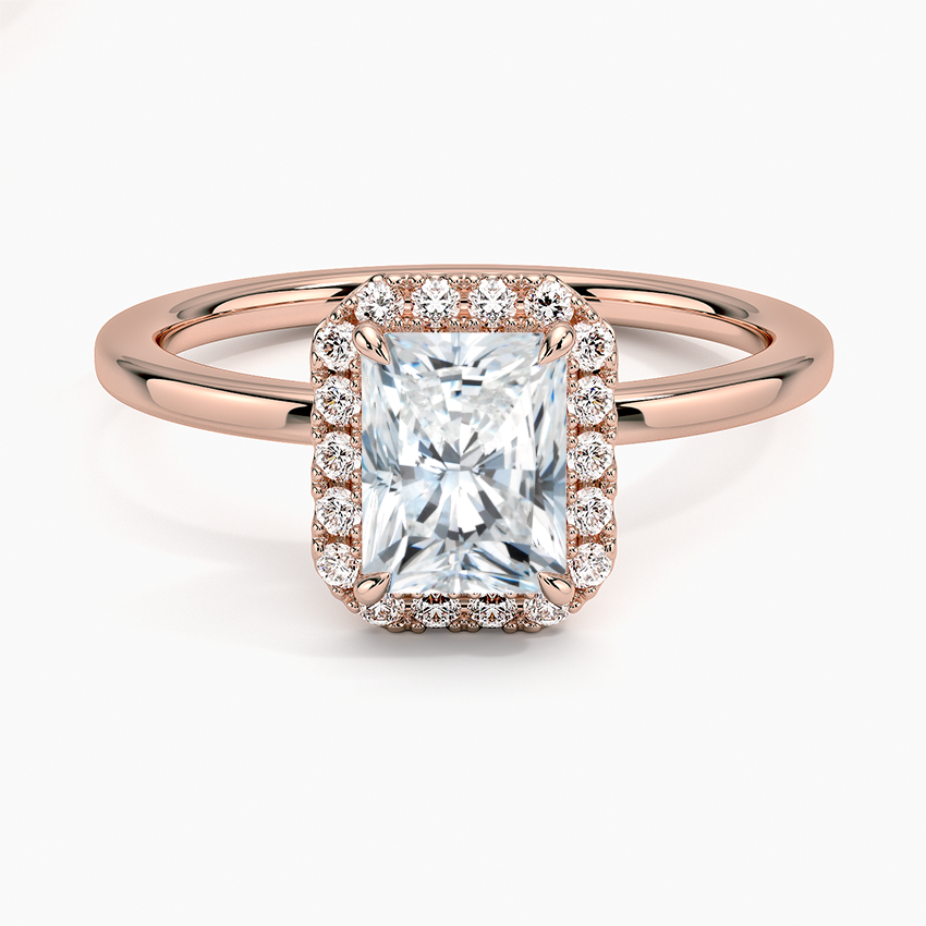 1.25 Karat Radiant Halo Tasarım Tektaş Laboratuvar Pırlanta Yüzük 18K -Ophelia - Bold Diamonds