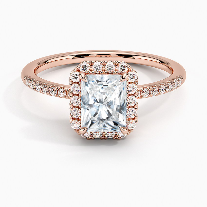 1.25 Karat Radiant Halo Tasarım Tektaş Laboratuvar Pırlanta Yüzük 18K - Valora - Bold Diamonds