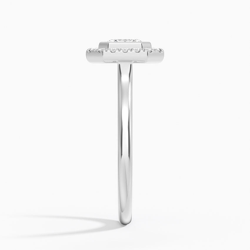 1,30 Karat Asscher Halo Tasarım Tektaş Laboratuvar Pırlanta Yüzük 18K - Eterna - Bold Diamonds