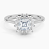 1,30 Karat Asscher Halo Tasarım Tektaş Laboratuvar Pırlanta Yüzük 18K -Vespera - Bold Diamonds