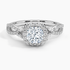 1.30 Karat Cushion Halo Tasarım Tektaş Laboratuvar Pırlanta Yüzük 18K -Coronae - Bold Diamonds