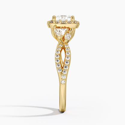 1.30 Karat Cushion Halo Tasarım Tektaş Laboratuvar Pırlanta Yüzük 18K -Coronae - Bold Diamonds