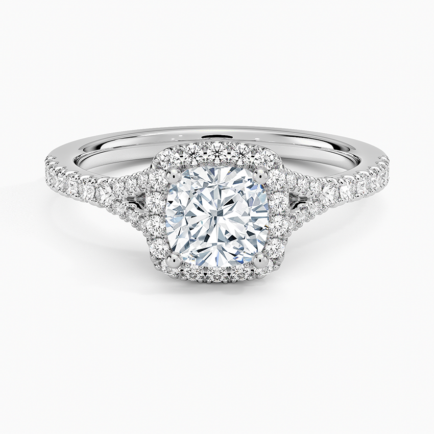 2,30 Karat Cushion Halo Tasarım Tektaş Laboratuvar Pırlanta Yüzük 18K -Novara - Bold Diamonds