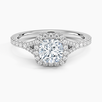 2,30 Karat Cushion Halo Tasarım Tektaş Laboratuvar Pırlanta Yüzük 18K -Novara - Bold Diamonds
