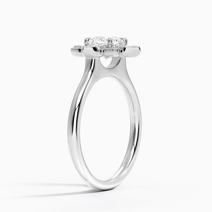 1,30 Karat Cushion Halo Tasarım Tektaş Laboratuvar Pırlanta Yüzük 18K - Solara - Bold Diamonds