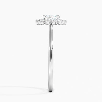 1,30 Karat Cushion Halo Tasarım Tektaş Laboratuvar Pırlanta Yüzük 18K -Vespera - Bold Diamonds