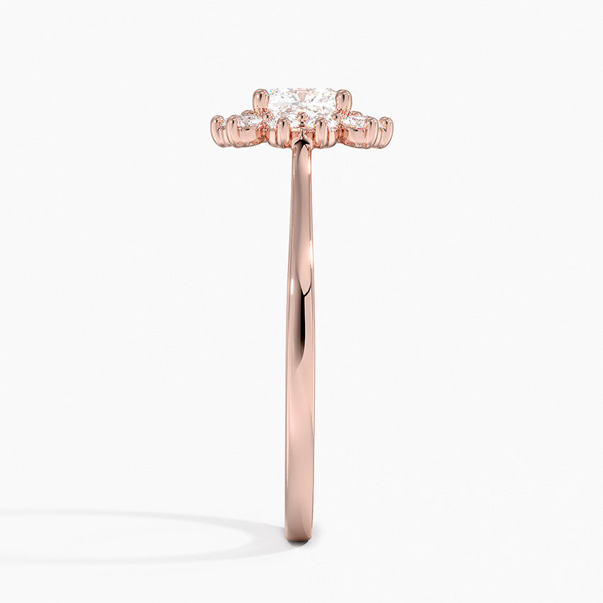 1,30 Karat Cushion Halo Tasarım Tektaş Laboratuvar Pırlanta Yüzük 18K -Vespera - Bold Diamonds