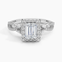 1.30 Karat Emerald Halo Tasarım Tektaş Laboratuvar Pırlanta Yüzük 18K -Coronae - Bold Diamonds