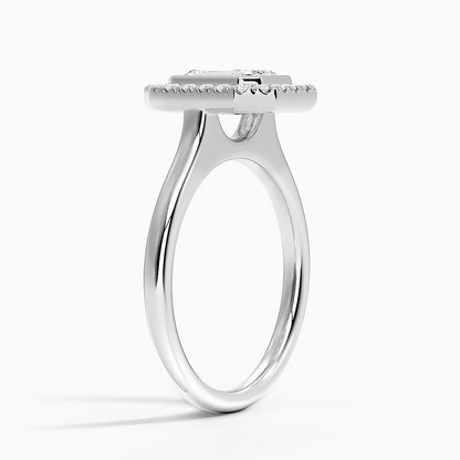 1,30 Karat Emerald Halo Tasarım Tektaş Laboratuvar Pırlanta Yüzük 18K - Eterna - Bold Diamonds