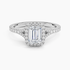 1,30 Karat Emerald Halo Tasarım Tektaş Laboratuvar Pırlanta Yüzük 18K -Novara - Bold Diamonds