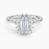 1,30 Karat Emerald Halo Tasarım Tektaş Laboratuvar Pırlanta Yüzük 18K - Vespera - Bold Diamonds