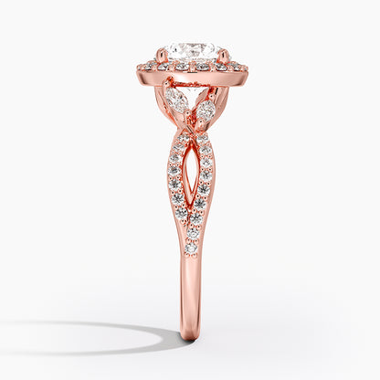 1.30 Karat Halo Tasarım Tektaş Laboratuvar Pırlanta Yüzük 18K -Coronae - Bold Diamonds