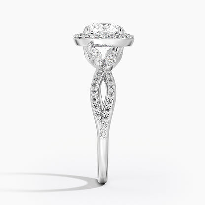 1.30 Karat Halo Tasarım Tektaş Laboratuvar Pırlanta Yüzük 18K -Coronae - Bold Diamonds