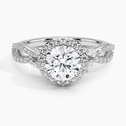 1.30 Karat Halo Tasarım Tektaş Laboratuvar Pırlanta Yüzük 18K -Coronae - Bold Diamonds