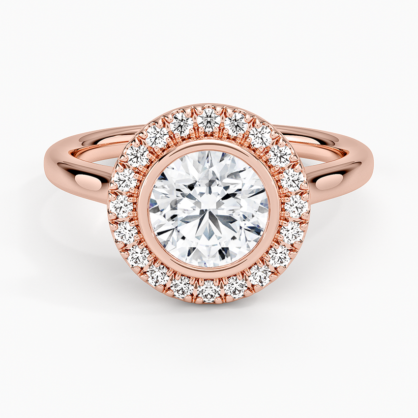 1,30 Karat Halo Tasarım Tektaş Laboratuvar Pırlanta Yüzük 18K - Eterna - Bold Diamonds