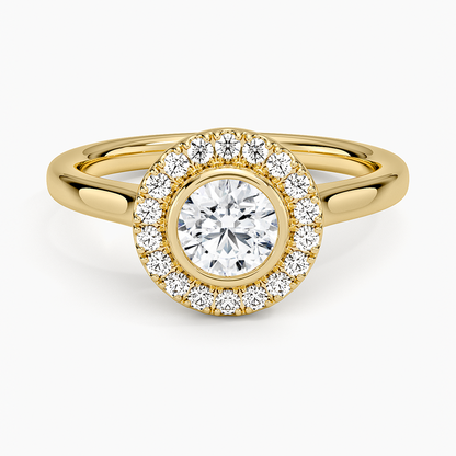 1,30 Karat Halo Tasarım Tektaş Laboratuvar Pırlanta Yüzük 18K - Eterna - Bold Diamonds