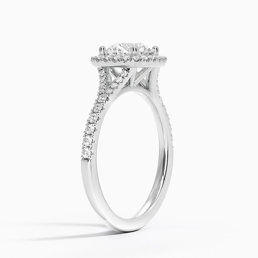 1,30 Karat Halo Tasarım Tektaş Laboratuvar Pırlanta Yüzük 18K -Novara - Bold Diamonds
