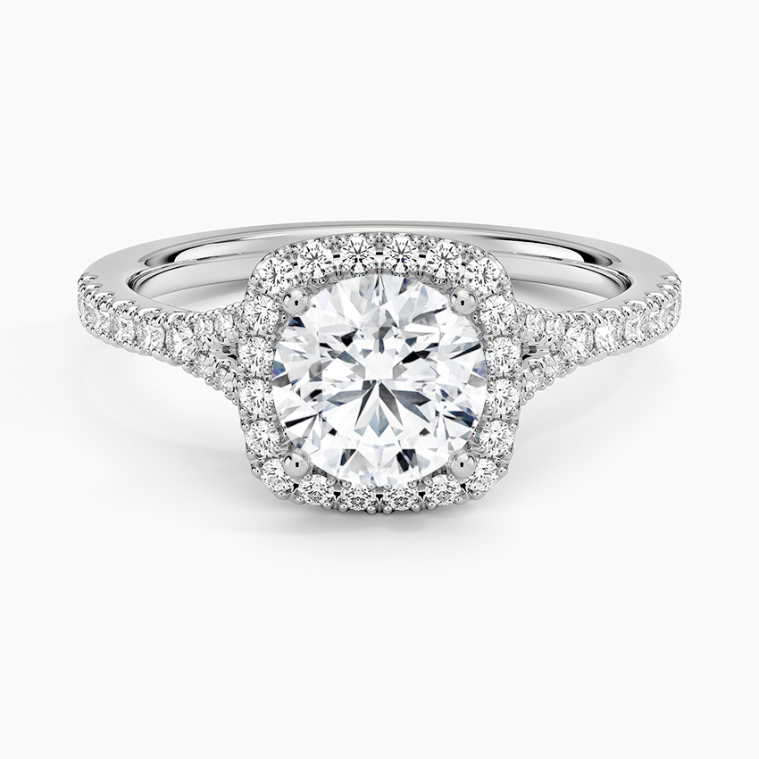 1,30 Karat Halo Tasarım Tektaş Laboratuvar Pırlanta Yüzük 18K -Novara - Bold Diamonds