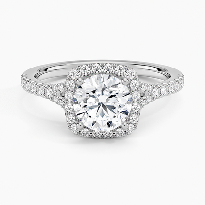 1,30 Karat Halo Tasarım Tektaş Laboratuvar Pırlanta Yüzük 18K -Novara - Bold Diamonds