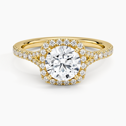 1,30 Karat Halo Tasarım Tektaş Laboratuvar Pırlanta Yüzük 18K -Novara - Bold Diamonds