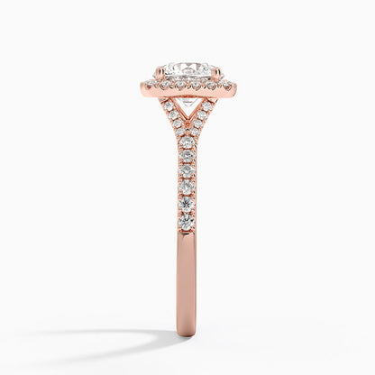1,30 Karat Halo Tasarım Tektaş Laboratuvar Pırlanta Yüzük 18K -Novara - Bold Diamonds