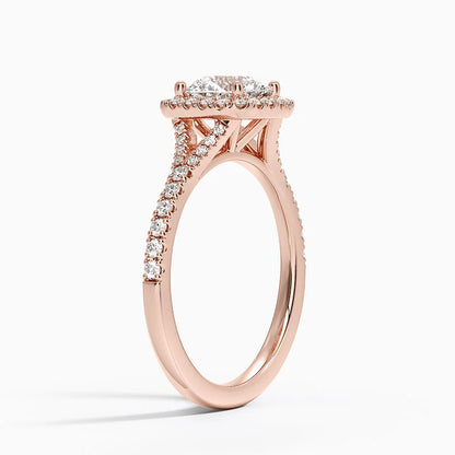 1,30 Karat Halo Tasarım Tektaş Laboratuvar Pırlanta Yüzük 18K -Novara - Bold Diamonds