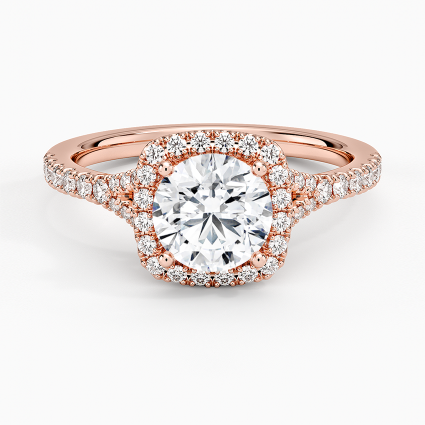 1,30 Karat Halo Tasarım Tektaş Laboratuvar Pırlanta Yüzük 18K -Novara - Bold Diamonds