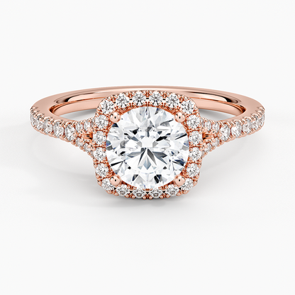 1,30 Karat Halo Tasarım Tektaş Laboratuvar Pırlanta Yüzük 18K -Novara - Bold Diamonds