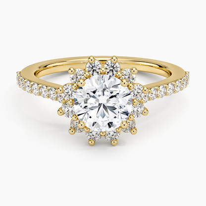 1,30 Karat Halo Tasarım Tektaş Laboratuvar Pırlanta Yüzük 18K - Seraphina - Bold Diamonds