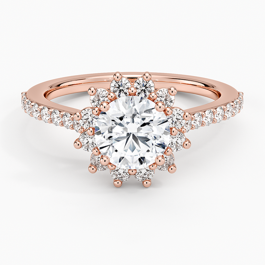 1,30 Karat Halo Tasarım Tektaş Laboratuvar Pırlanta Yüzük 18K - Seraphina - Bold Diamonds