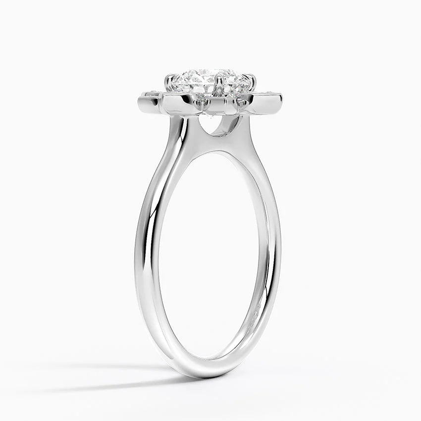 1,30 Karat Halo Tasarım Tektaş Laboratuvar Pırlanta Yüzük 18K - Solara - Bold Diamonds