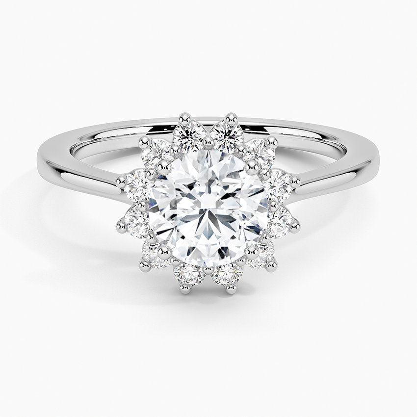 1,30 Karat Halo Tasarım Tektaş Laboratuvar Pırlanta Yüzük 18K -Vespera - Bold Diamonds