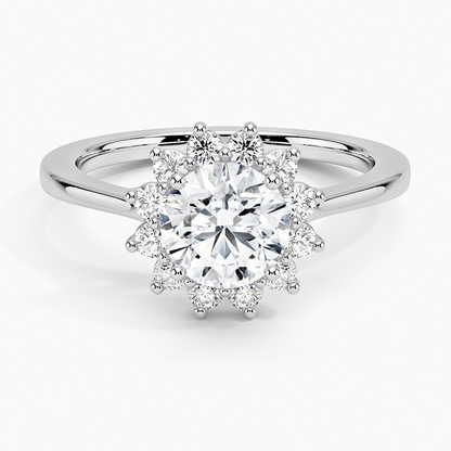 1,30 Karat Halo Tasarım Tektaş Laboratuvar Pırlanta Yüzük 18K -Vespera - Bold Diamonds