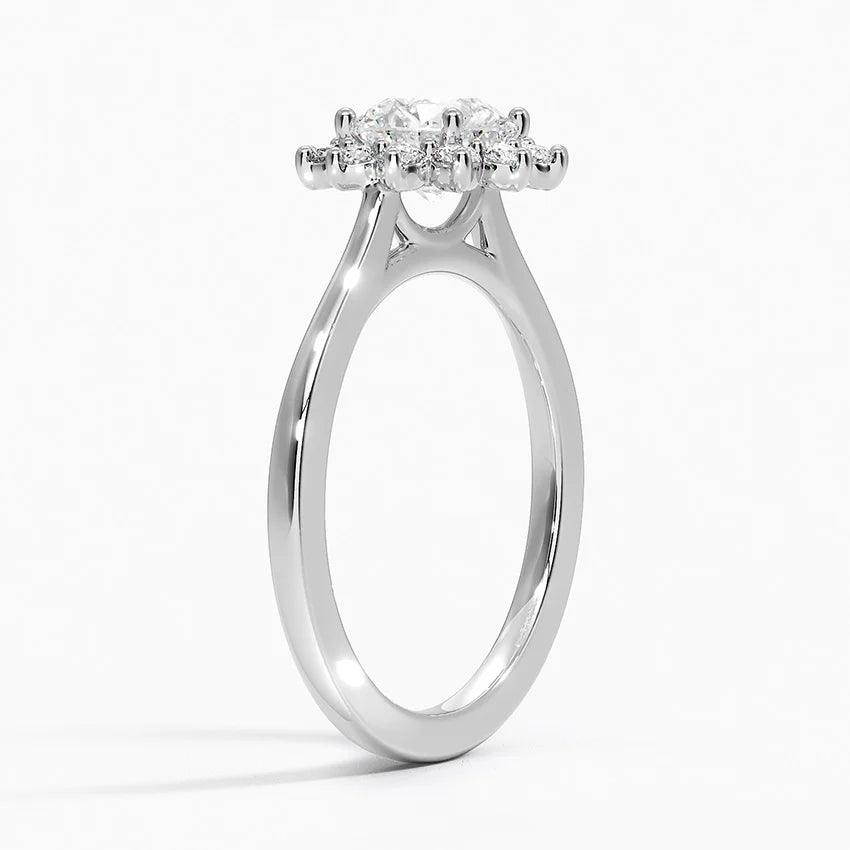 1,30 Karat Halo Tasarım Tektaş Laboratuvar Pırlanta Yüzük 18K -Vespera - Bold Diamonds