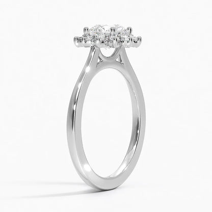 1,30 Karat Halo Tasarım Tektaş Laboratuvar Pırlanta Yüzük 18K -Vespera - Bold Diamonds