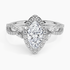 1.30 Karat Marquise Halo Tasarım Tektaş Laboratuvar Pırlanta Yüzük 18K -Coronae - Bold Diamonds